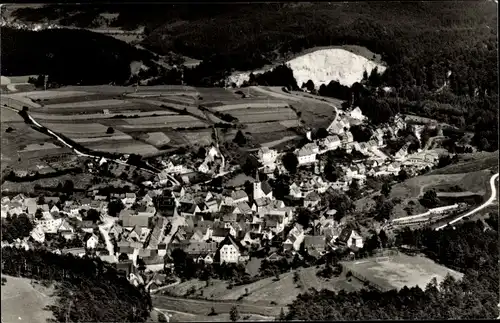 Ak Velden an der Pegnitz Mittelfranken, Fliegeraufnahme vom Ort