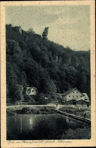 Ak Gößweinstein in Oberfranken, Stempfermühle