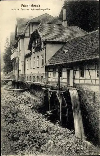 Ak Friedrichroda im Thüringer Wald, Hotel und Pension Schauenburgmühle