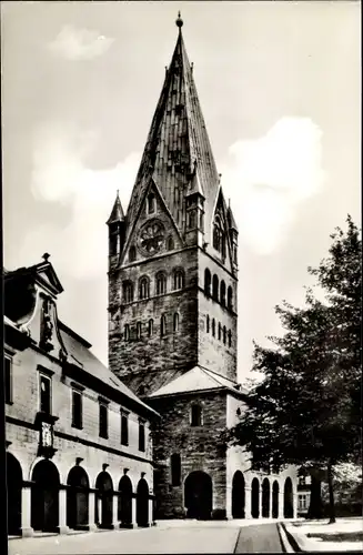 Ak Soest in Westfalen, Rathaus und Patrokli Dom