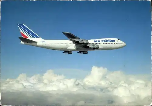 Ak Französisches Passagierflugzeug, Air France, Boeing 747