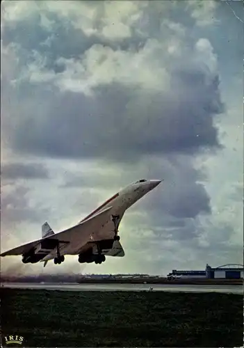 Ak Französisches Passagierflugzeug, Concorde, Überschallflugzeug