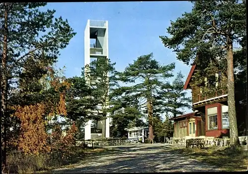 Ak Sundsvall Schweden, Ulsikstornet och Turistpaviljongen, Norra Stadsberget
