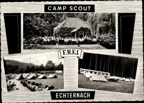 Ak Echternach Luxemburg, Camp Scout F. N. E. L.