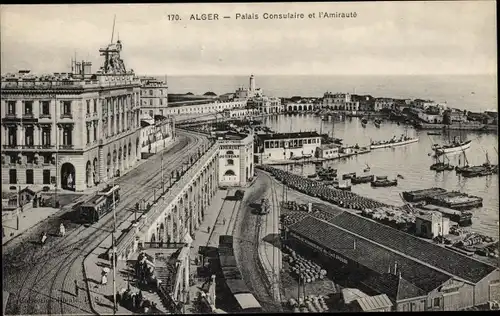 Ak Algier Alger Algerien, Palais Consulaire et l'Amirauté