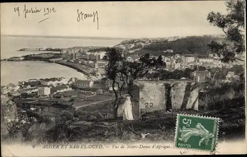 Ak Alger et Bab el Oued, Vue de Notre Dame d'Afrique