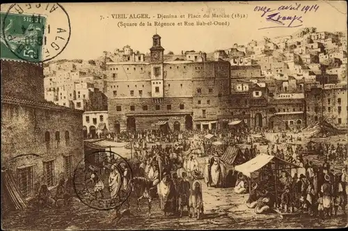 Ak Algerien, Djenina et Place du Marché