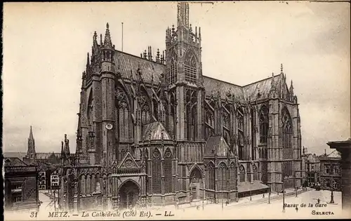 Ak Metz Moselle, La Cathedrale
