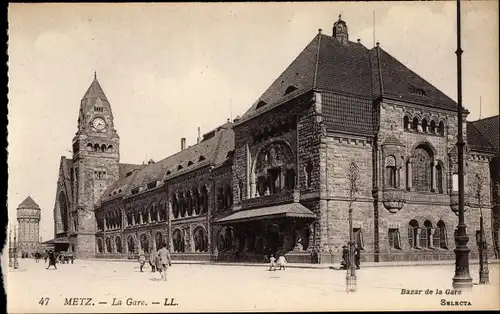 Ak Metz Moselle, La Gare, Bahnhof