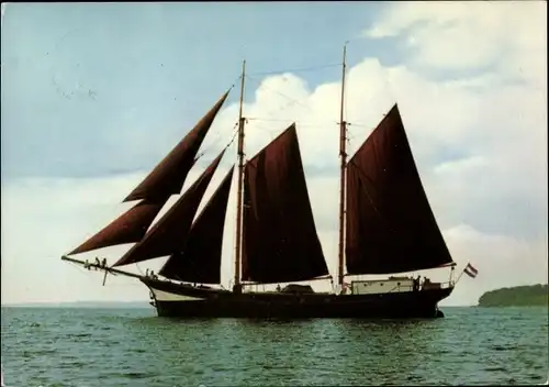 Ak Gaffelschoner Zuiderzee, Segelschiff, Jan Dijkstra, Stavoren