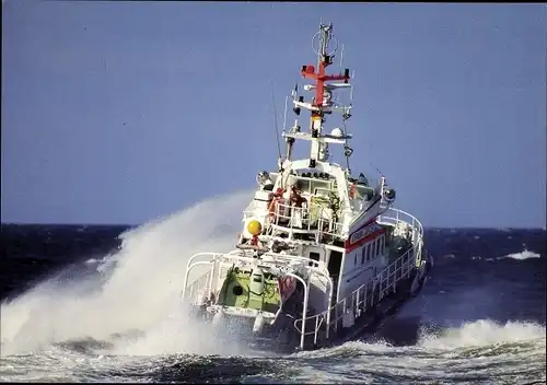 Ak Seenotkreuzer mit Tochterboot der 23m Klasse, Eiswette, Vormann Leiss, DgzRS