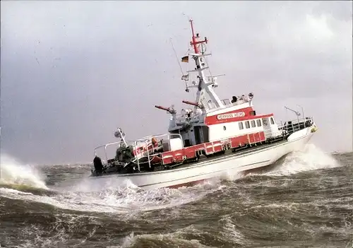 Ak Seenotkreuzer mit Tochterboot der 27 m Klasse, Hermann Helms, DGzRS