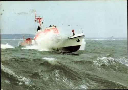 Ak Seenotkreuzer mit Tochterboot der 23 m Klasse, Theodor Heuss, Ruhr Stahl, DgzRS