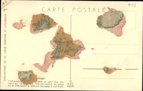 Künstler Ak Französisches und britisches Schlachtschiff, Seeschlacht, Ligue Maritime et Coloniale