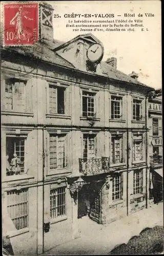 Ak Crépy en Valois Oise, Hotel de Ville