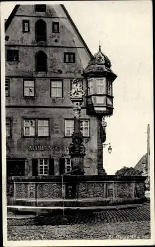 Ak Rothenburg ob der Tauber Mittelfranken, St. Georgsbrunnen