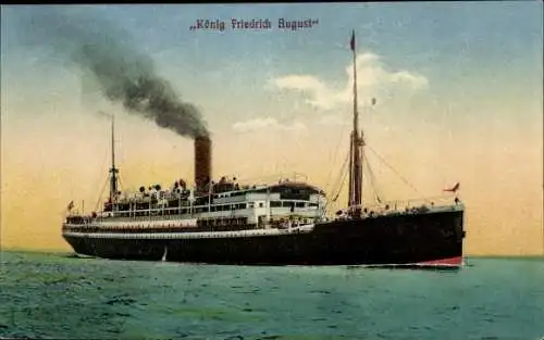 Ak Dampfschiff König Friedrich August, HAPAG