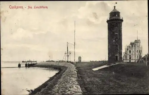 Ak Nordseebad Cuxhaven, Leuchtturm