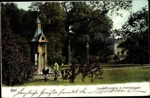 Ak Kiel Schleswig Holstein, Schlossgarten, Wetterhäuschen