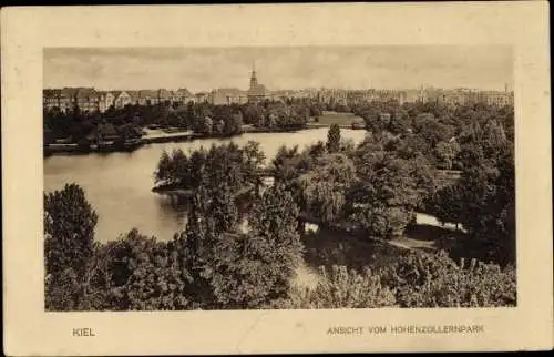 Ak Kiel Schleswig Holstein, Ansicht vom Hohenzollernpark