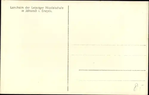 Ak Jöhstadt im Erzgebirge Sachsen, Landheim der Leipziger Nicolaischule, Bibliothekszimmer