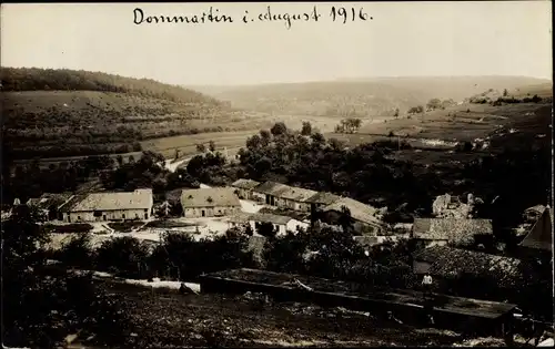 Foto Ak Dommartin Meurthe et Moselle, Ortsansicht August 1916, 1. WK