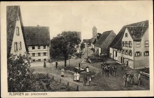 Ak Aldingen in Baden Württemberg, Ortspartie