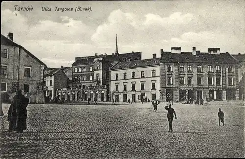 Ak Tarnów Tarnau Polen, Ulica Targowa, Burek