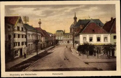 Ak Rheinberg am Niederrhein, Holzmarkt, Restaurant