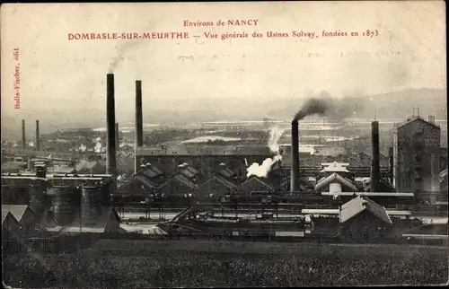 Ak Dombasle Meurthe et Moselle, Vue générale des Usines Solvay