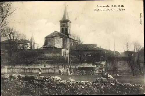 Ak Ménil la Tour Lothringen Meurthe et Moselle, Kirche