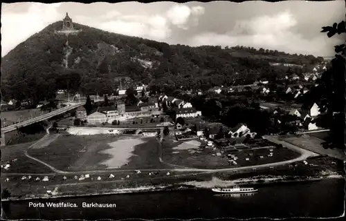 Ak Barkhausen Porta Westfalica an der Weser, Restaurant am Kaiser Wilhelm Denkmal, Ort