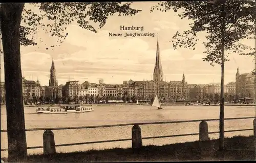 Ak Hamburg, Neuer Jungfernstieg