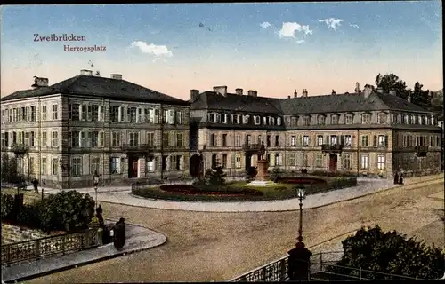 Ak Zweibrücken in der Pfalz, Herzogsplatz