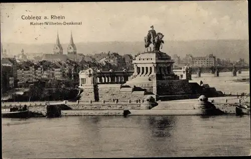 Ak Koblenz am Rhein, Kaiser Wilhelm Denkmal