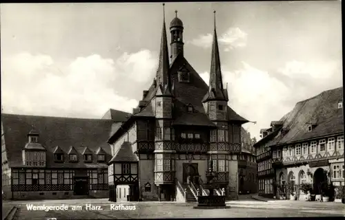 Ak Wernigerode am Harz, Rathaus