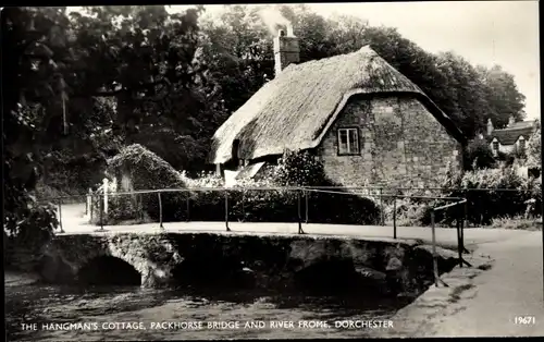 Ak Dorchester Dorset England, The Hangman's Cottage, Packhorse Bridge, River Frome