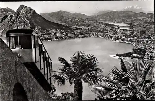 Ak Lugano Kanton Tessin Schweiz, Funicolare Monte Brè