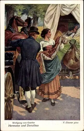 Künstler Ak Elßner, F., Hermann und Dorothea, Wolfgang von Goethe