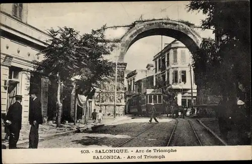 Ak Saloniki Thessaloniki Griechenland, Arc de Triomphe