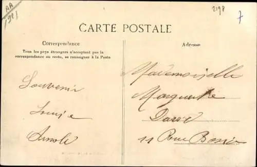 Ak Robinson Hauts de Seine, L'Omelette sans beurre, Frau ist von Esel gestürzt