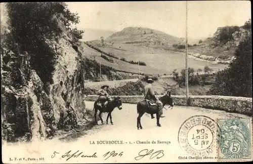 Ak La Bourboule Puy-de-Dôme, Chemin du Barrage, anes