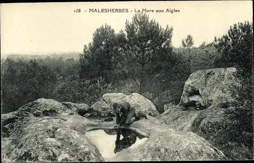 Ak Malesherbes Loiret, La Mare aux Aigles
