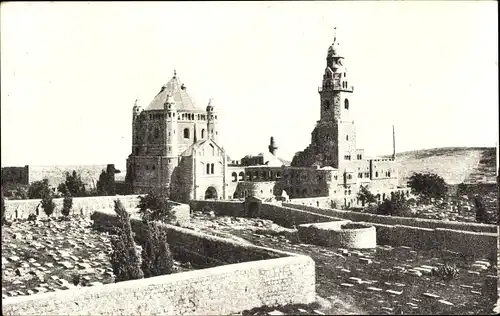 Ak Jerusalem Israel, St. Marienkirche auf dem Zion