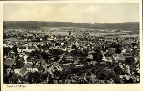 Ak Schweich an der Mosel, Panorama vom Ort