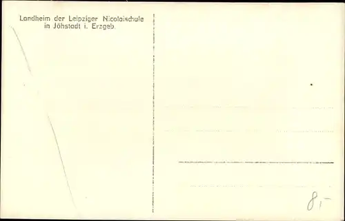 Ak Jöhstadt im Erzgebirge Sachsen, Landheim der Leipziger Nicolaischule, Esszimmer, Innenansicht