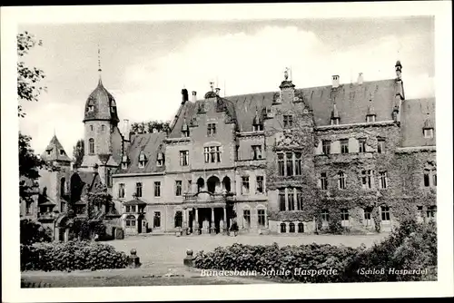 Ak Hasperde Bad Münder am Deister, Bahnpolizei Schule, Schloss