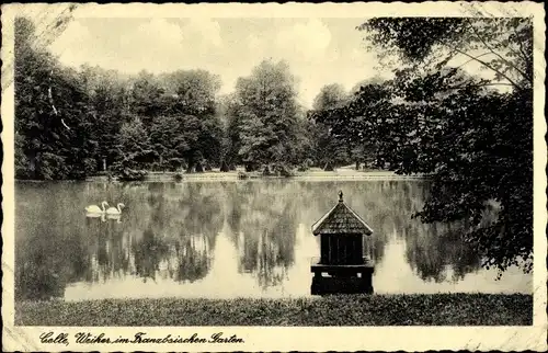 Ak Celle in Niedersachsen, Weiher im Französischen Garten