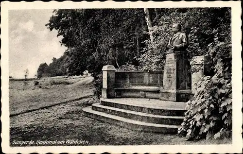 Ak Gumperda in Thüringen, Denkmal am Wäldchen