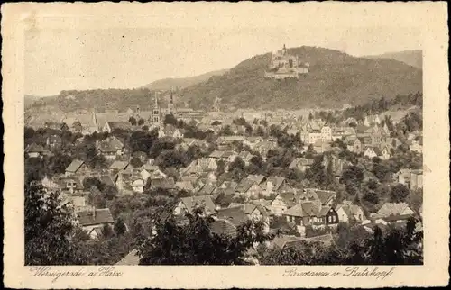 Ak Wernigerode am Harz, Panorama v. Ratskopf